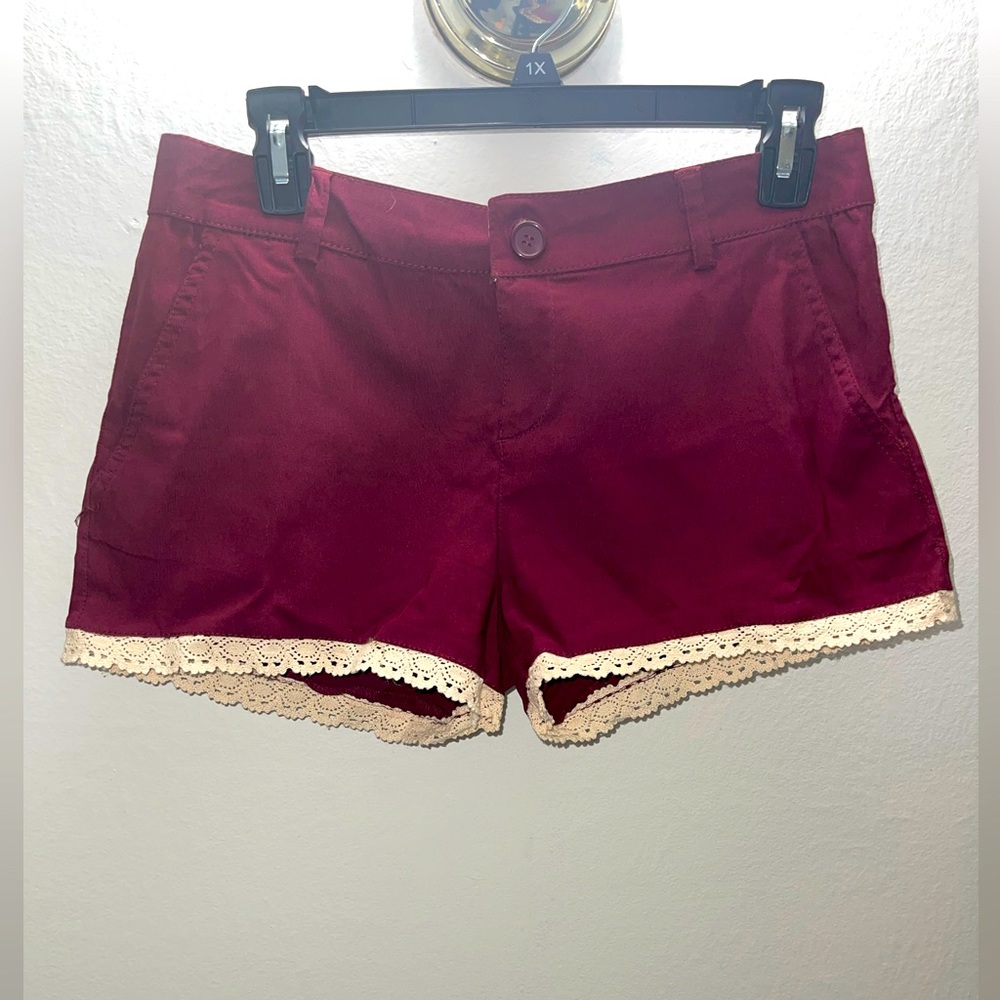 Maroon dress shorts
